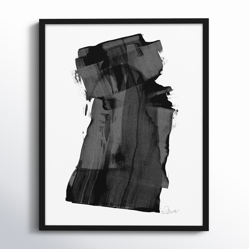 Brushstroke 6 Painting by Jacques Pilon, Black Wood, 20" H x 16" W x 1.25" D
