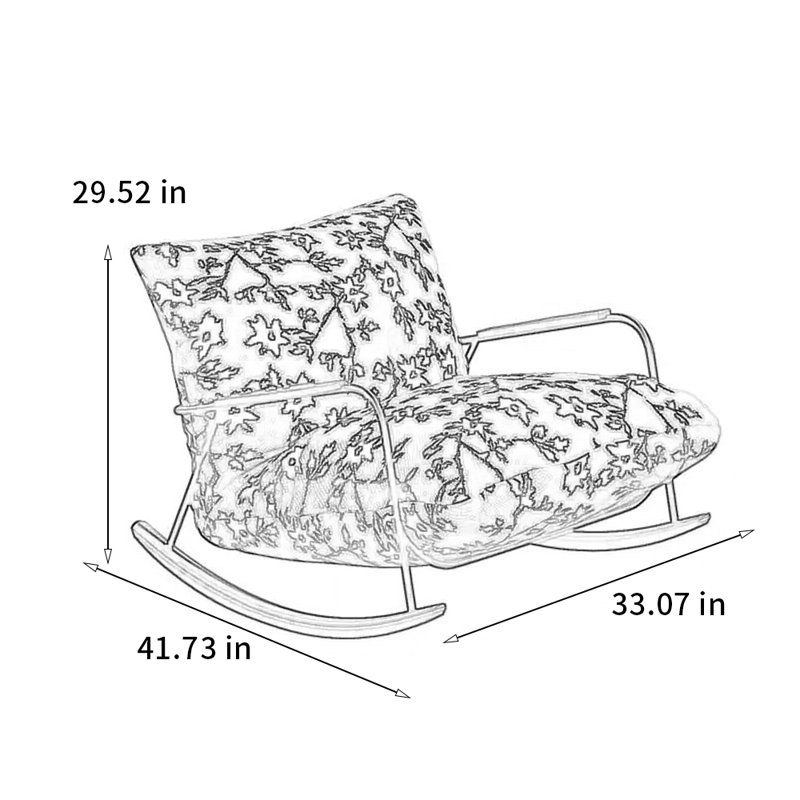 Chaise berçante rétro vintage