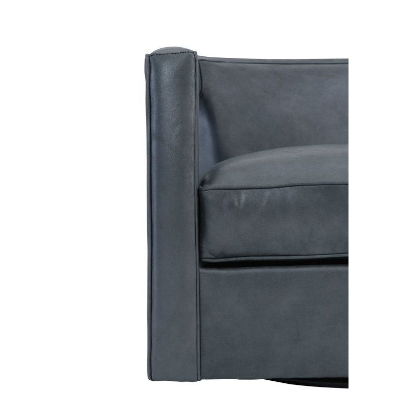 Alana Upholstered Swivel Barrel Chair, Bright Nickel, Dorado Snow Crypton® Chenille 5558-000