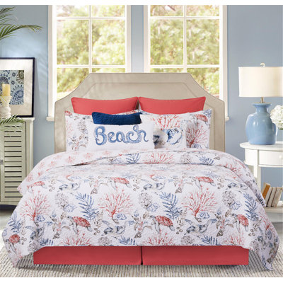 Imkamp Tranquil Tides Cotton Reversible Quilt Set