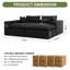 Canapé modulaire rembourré 4 pièces en chenille désossé 4 pièces-1958200740