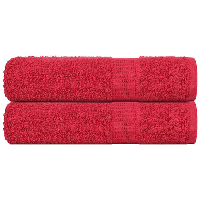 Saskya 100% Cotton Bath Towel, Red