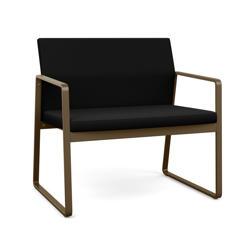 Fauteuil de bureau Gansett, Bronze, Portes ouvertes en tissu noir
