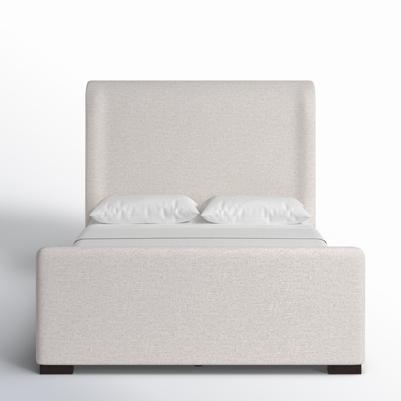 Scotty Upholstered Wingback Bed, Queen