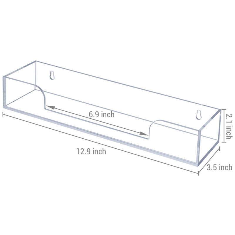 Wall 2 Piece Clear Vinyl Record Storage Rack