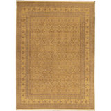Signature Wool Oriental Area Rug in Gold