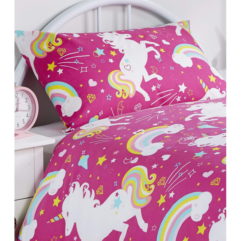 Polyester No Pattern Duvet Cover Set with Pillowcases, Single Duvet Cover Set + 2 Pillowcases, Blue