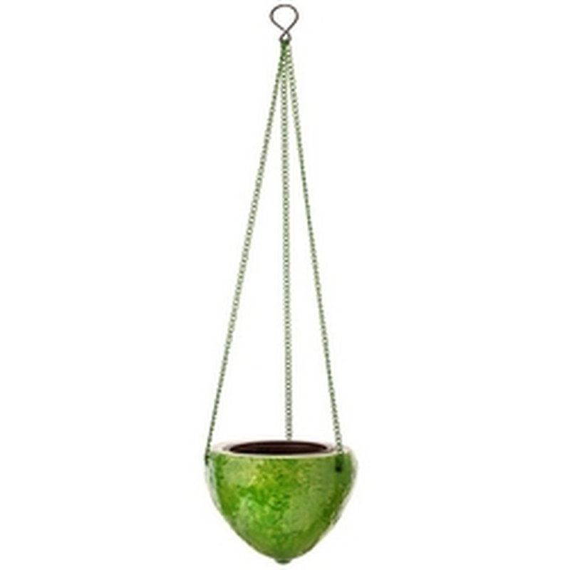 1 pot de fleurs suspendu en pierre, Vert