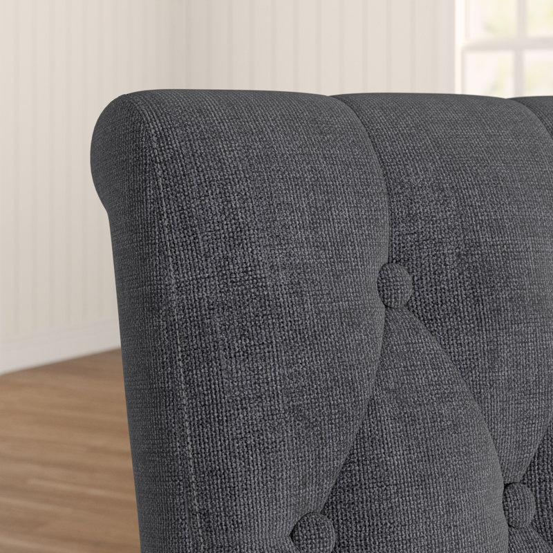 Anya 46.5cm H Tufted Upholstered Side Chair, Grey, 2