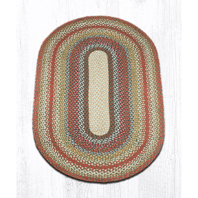  Eco-Conscious Oval Hand-Braided Jute Rugs, Oval 3' x 5'