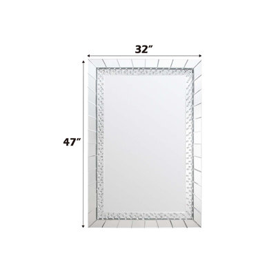 Miroir, miroir et faux cristaux Nysa Accent 32 po x 47 po