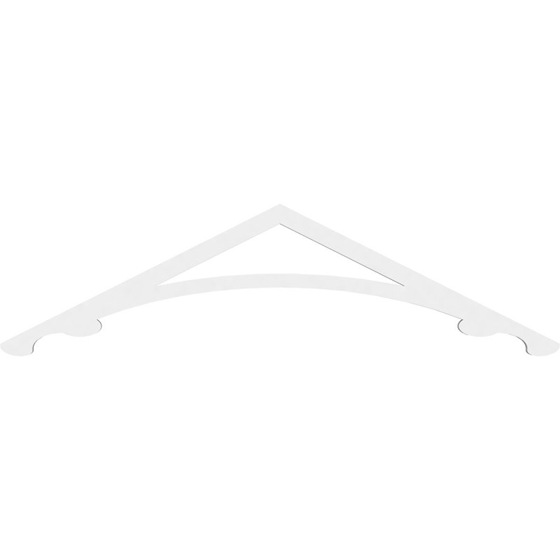 Pignon en PVC de qualité architecturale Legacy, H 12 po x l 48 po x P 1 po, 6 / 12