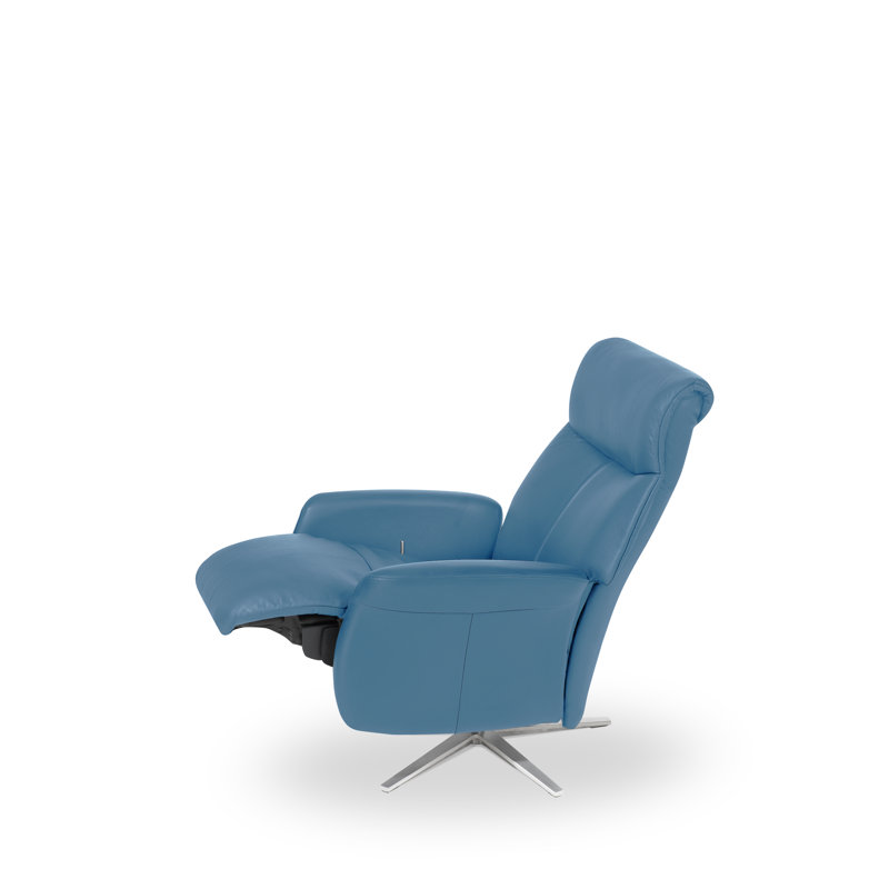 Mcclinton 74cm Wide Swivel, Turquoise-Blue, Fabric
