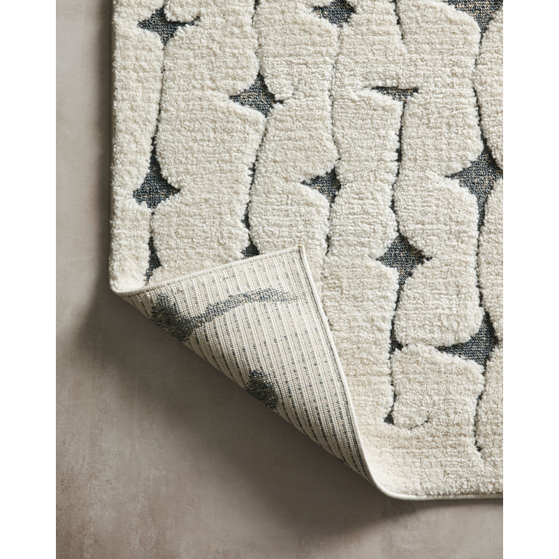 Tapis ivoire tissé à la machine Divers, Rectangle 3 pi 7 po x 5 pi 7 po