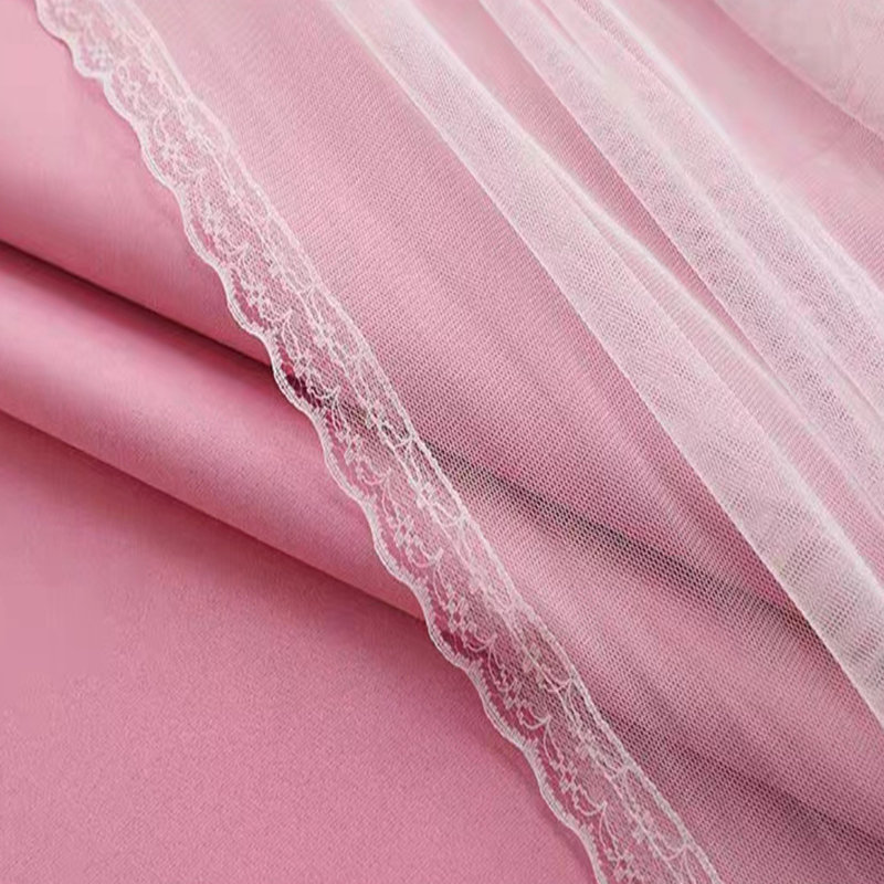 Semi Sheer Curtain Pair, Pink