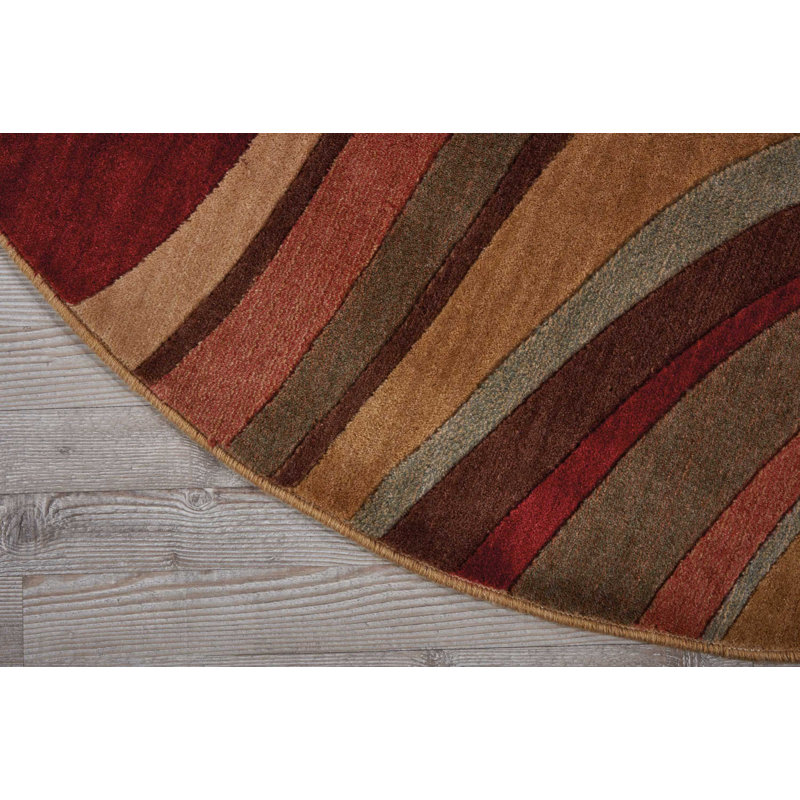 Sneha Abstract Indoor Rug, Round 5'6"