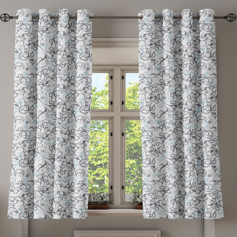 Sateen Blackout Curtain Pair, 50" W x 54" L