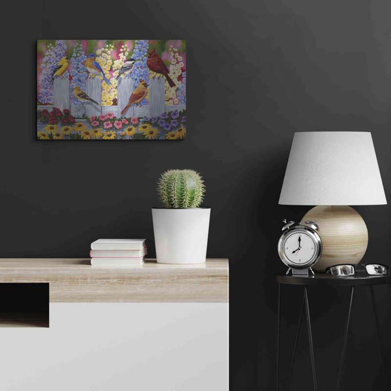 «Spring Garden Party» par Crista Forest, art mural en métal, 24 po x 16 po