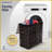 Finch Double Laundry Hamper with Lid & Handles, Foldable, 2 Divided Section Clothes Hamper, Removable Washable Liner Bags, Steel Frame & Woven Poly Rattan, Sturdy Laundry Basket, Dark Brown
