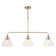 Anais 3lt Linear Pendant light finished in Ant. Brass