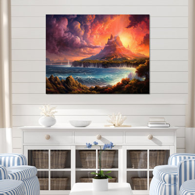 «Tropical Volcano Paradise», reproduction sur toile