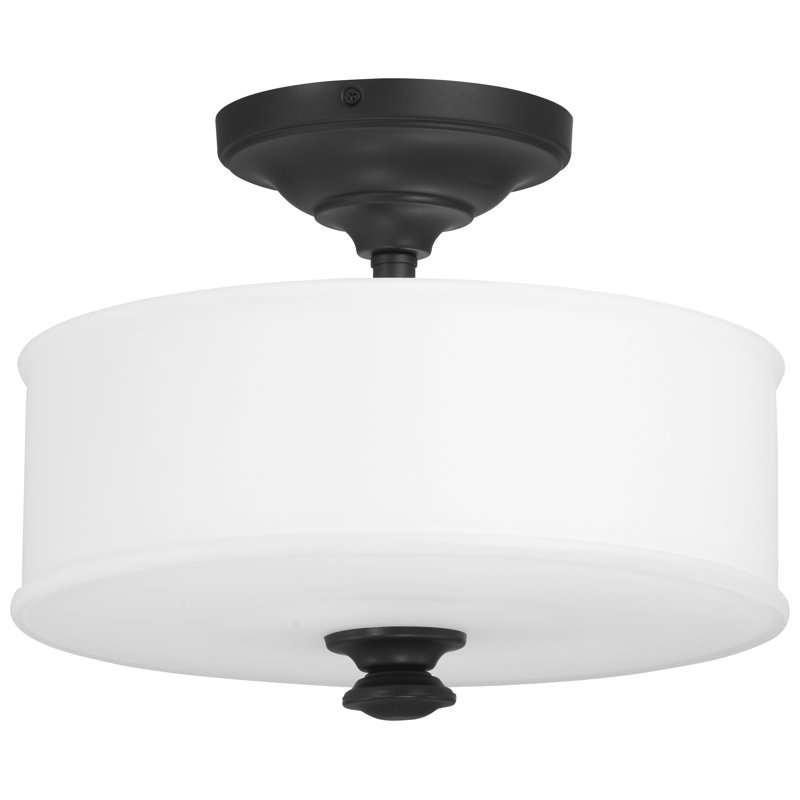 Plafonnier semi-encastré 13,5 po à 2 lumières Kaesen