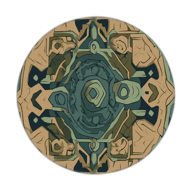 Master’S Quest Indoor And Outdoor Area Rug, Round 5'