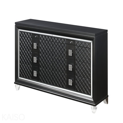 Metallic Gray Finish Dresser