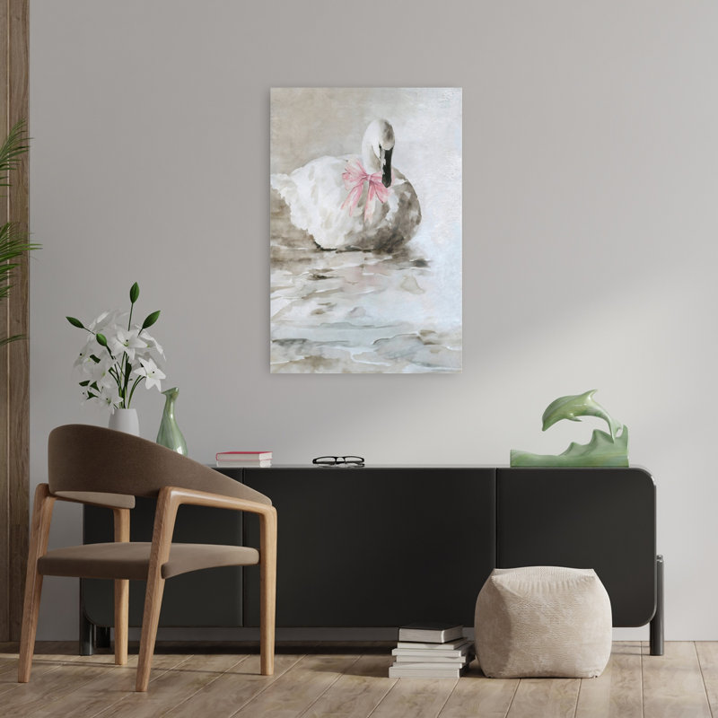 Pink Swan by Carol Robinson - Wrapped Canvas Print, 91.44 cm H x 60.96 cm W