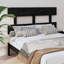 Samuela Headboard Black 144 x 3 x 81 cm Solid Pine Wood