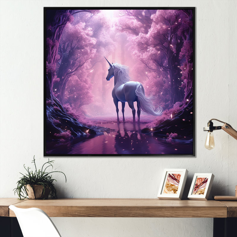 Lavender Luminary I, reproduction d'art sur toile, H 16 po x l 16 po x P 1 po, Cadre flottant noir