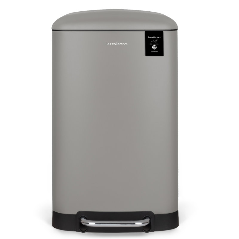 Abfalleimer mit Fußpedal, Light Grey, 40 L