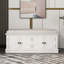 Banc de rangement pour chaussures avec 4 portes, tablettes réglables et coussin amovible pour le salon, le vestibule-2070410140