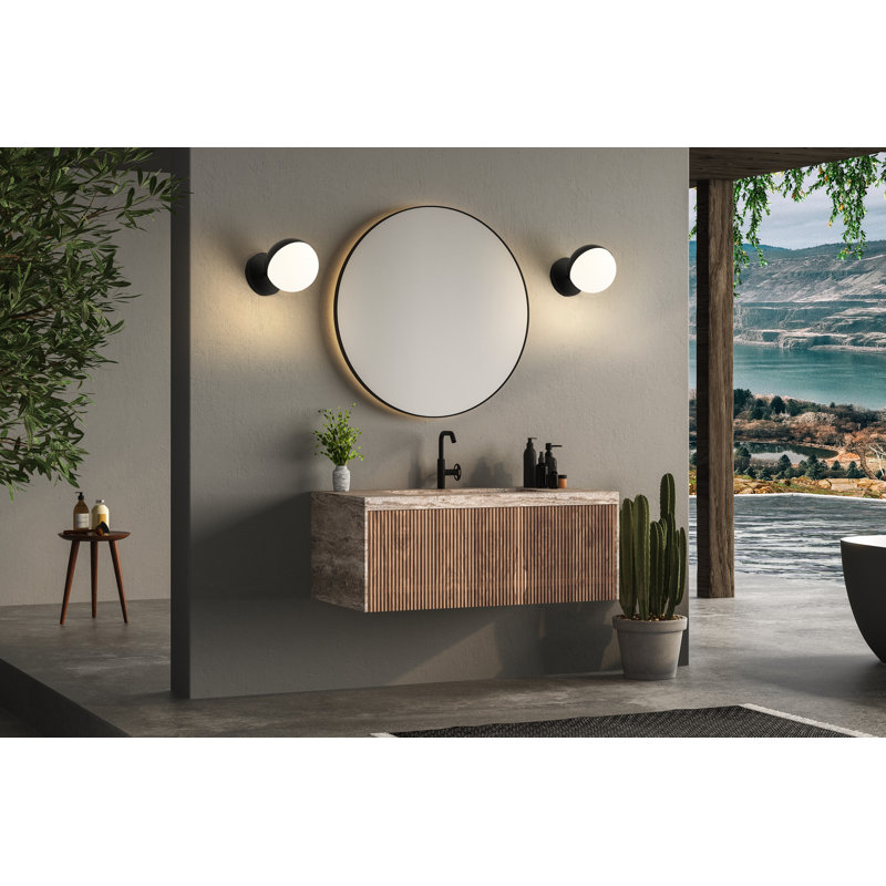 Applique murale 1 lumière Trombetta en noir mat, Noir mat