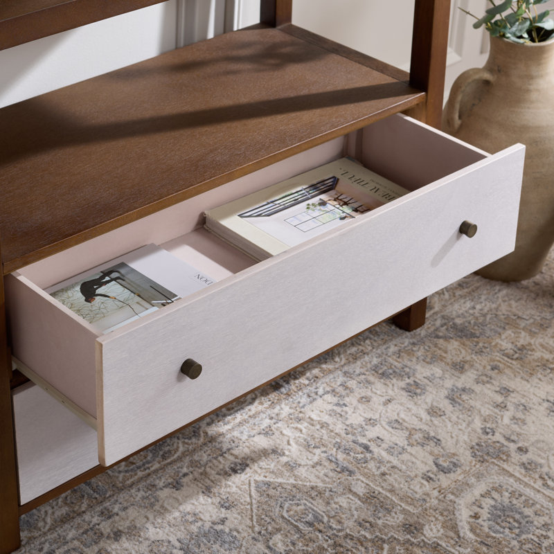 Commode 2 tiroirs Criner, Brun / Naturel