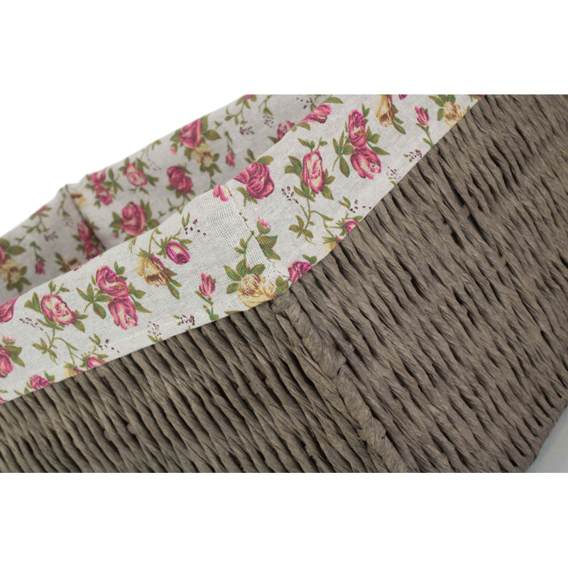 Wicker Decorative Basket, 25cm H x 47cm W x 35cm D