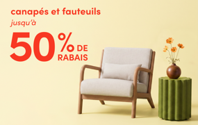 canapés et fauteuils en solde