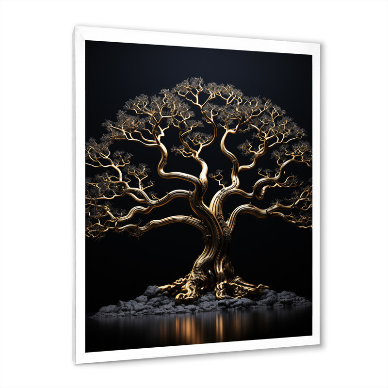 Baobab noir avec ambiance - arbre Baobab Wall Art Living Room, H 40 po x l 30 po, Toile tendue