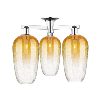 Brookhaven Flute - 3 Light Semi-Flush Mount