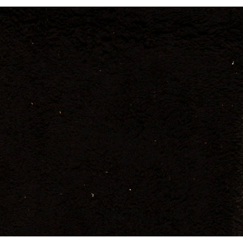 Hand Knotted Wool Area Rug in Black, Rectangle 3' x 5'