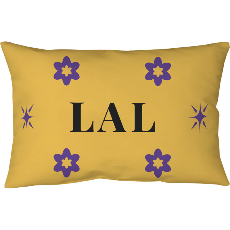 Oreiller pour le corps en molleton 20 po x 54 po, Jaune, noir, mauve, LA, Coussin en polyester filé soufflé et fermé