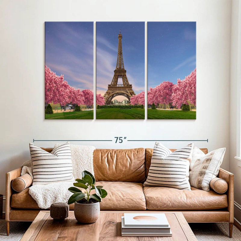 Rorry Eiffel Tower Spring Sunset, 42" H x 65" W