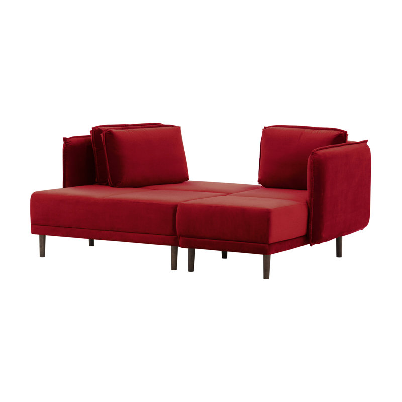 Hollenbeck 4 Seater Sofa Bed, Red