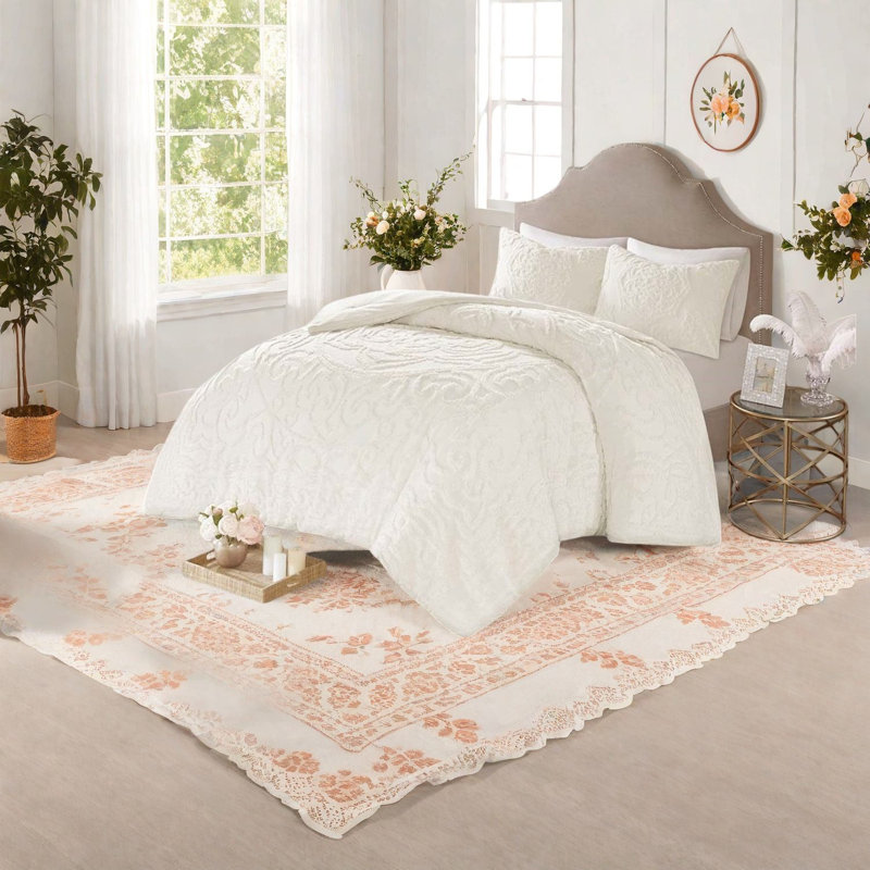Ensembles de literie en coton touffeté à grand lit, médaillon Boho Home Comfort