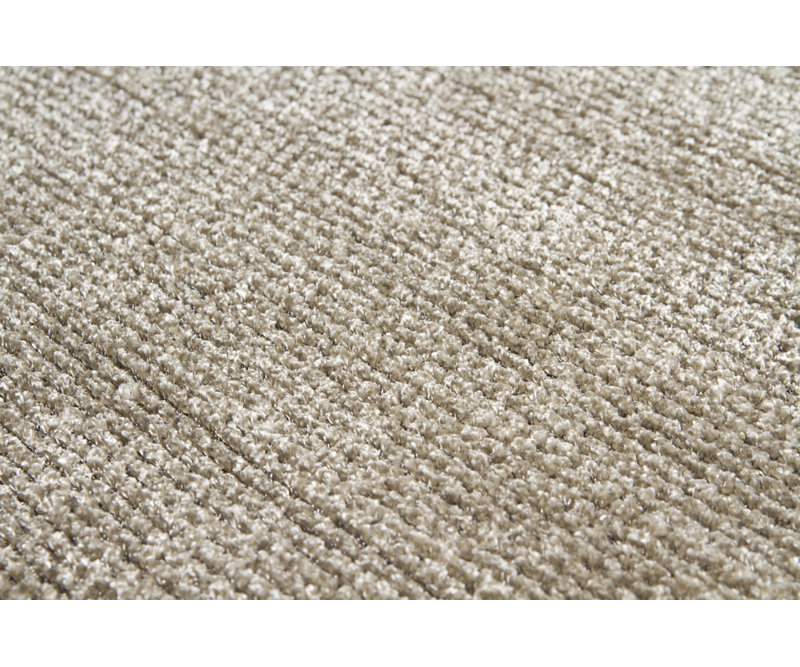 Gilberte Authentic Hand-Woven Handmade Tan Modern Solid Soft Textured Polyester Area Rug, 5' x 7'6"