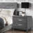Modern 23" 2-Drawer Solid Wood Nightstand-1332668491