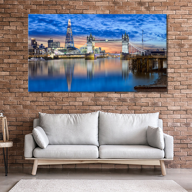 Tower Bridge London - Wrapped Canvas Print, 76cm H x 127cm W x 3.2cm D