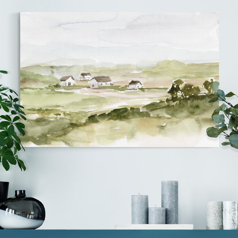 « Farm Valley I », reproduction d’art sur toile tendue, H 12 po x l 18 po x P 1,5 po