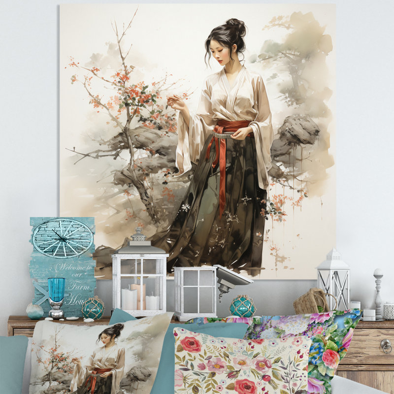 Asian Asian Beauty I - impression sans cadre sur métal, H 29 po x l 29 po x P 1 po