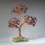 Genuine Garnet Bonsai Gemstone Tree On Fluorite Base